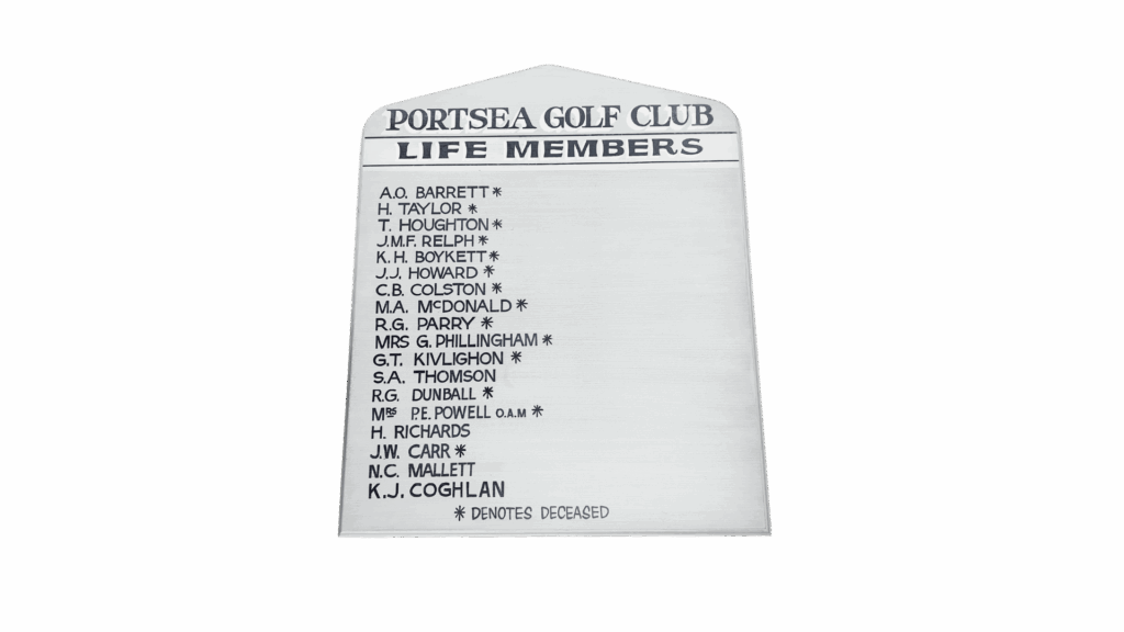 Life Member Honour Board