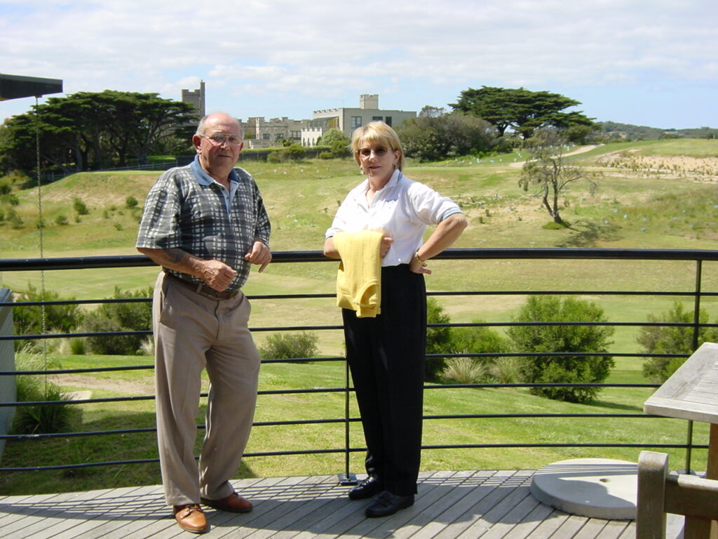 Balcony overlooking 1st tee and 18th fairway